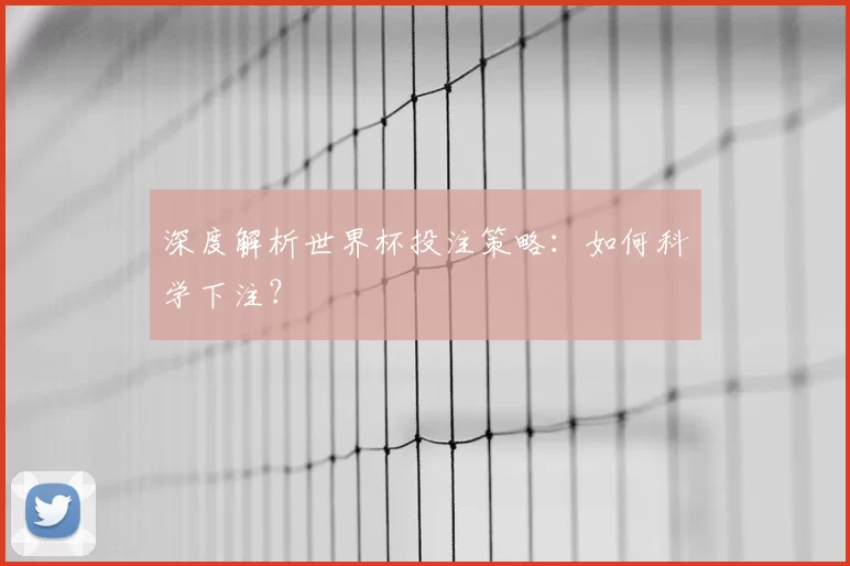 深度解析世界杯投注策略：如何科学下注？